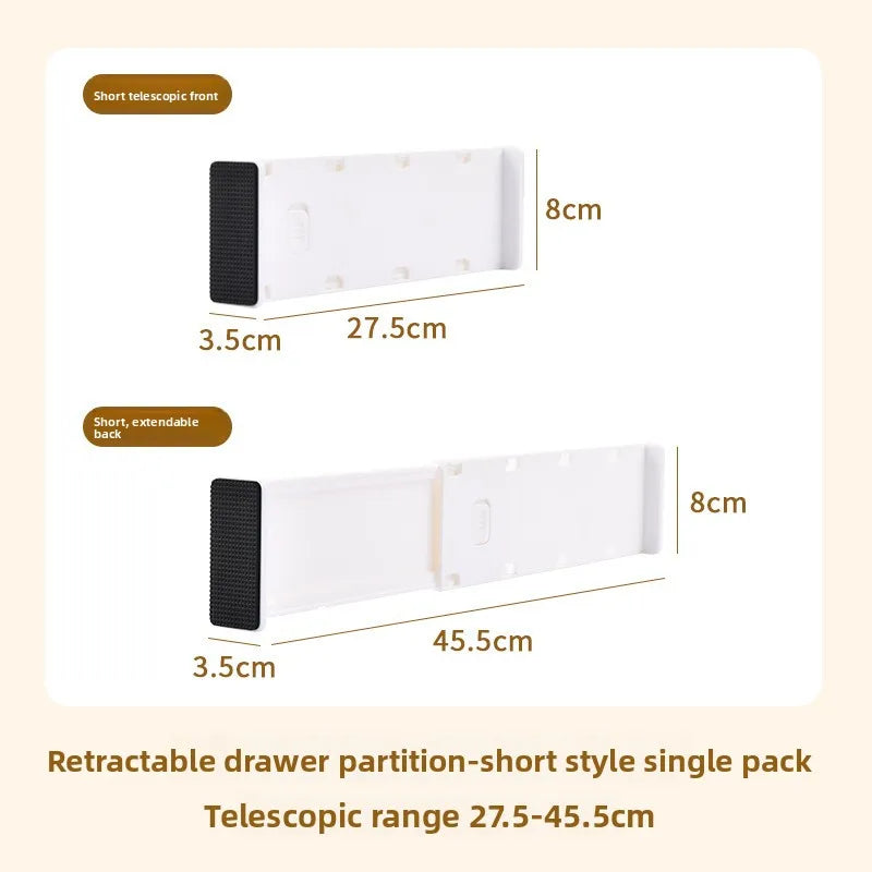 4/2Pcs Set Drawer Storage Partition Board Wardrobe Underwear Socks Cosmetic Sorting Storage Built in Drawer Board Scalable