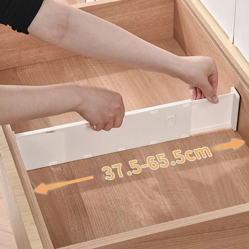 4/2Pcs Set Drawer Storage Partition Board Wardrobe Underwear Socks Cosmetic Sorting Storage Built in Drawer Board Scalable