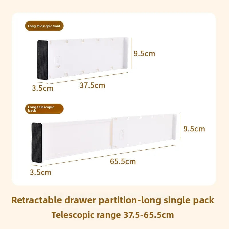 4/2Pcs Set Drawer Storage Partition Board Wardrobe Underwear Socks Cosmetic Sorting Storage Built in Drawer Board Scalable