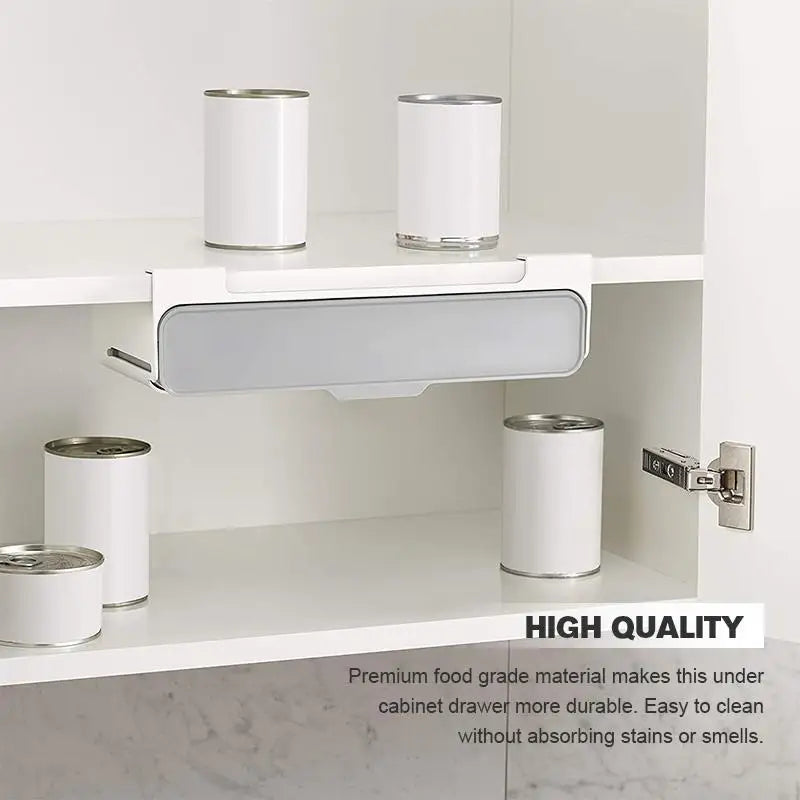 Home Kitchen Self-Adhesive Wall-Mounted Under-Shelf Spice Organizer Spice Bottle Storage Rack Kitchen Supplies Storage in Stock