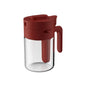 Household Kitchen Moisture-Proof Seasoning Jar Salt Container 2 in 1 Glass Spice Bottle Spoon Separation Glass Seasoning Can