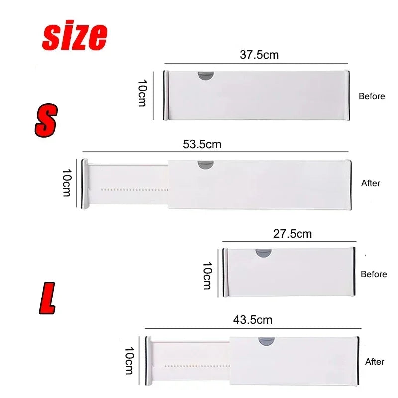 Adjustable Storage Drawers Divider Retractable Plastic Drawer Partition Holder Household Storage Clapboard Kitchen Organizador