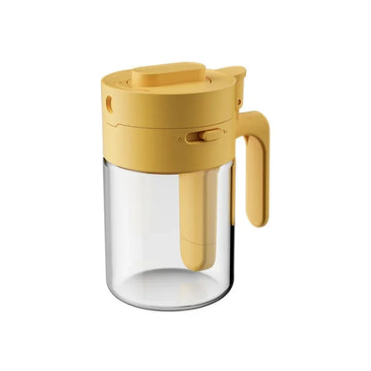 Household Kitchen Moisture-Proof Seasoning Jar Salt Container 2 in 1 Glass Spice Bottle Spoon Separation Glass Seasoning Can