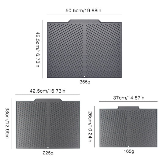 1PC Silicone Dish Drying Mat Pots Dish Drain Mat for Kitchen Tableware Non-Slip Mats Anti-Scald Coaster Kitchen Utensils