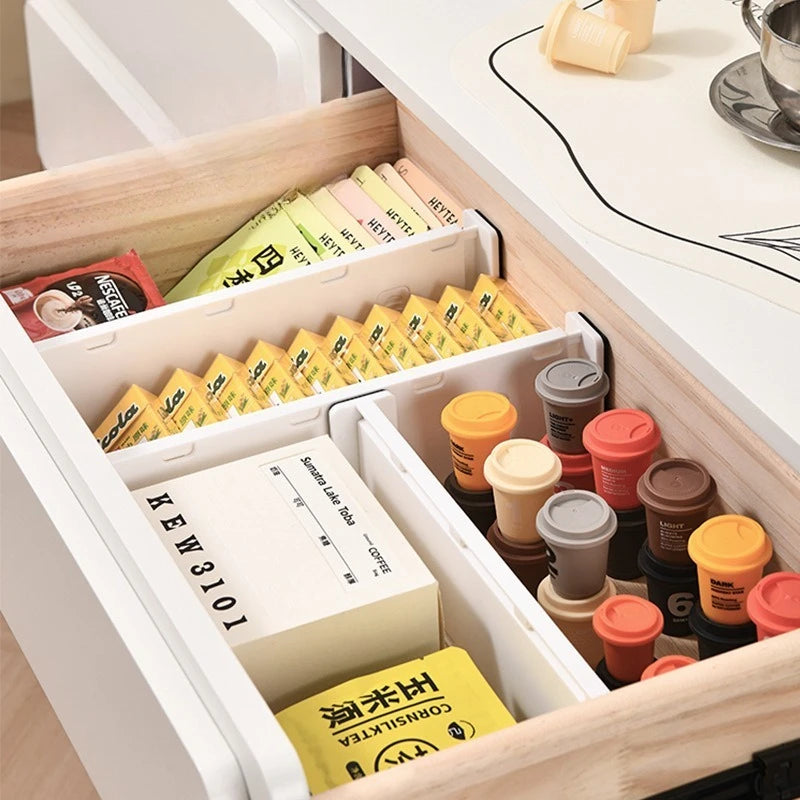 4/2Pcs Set Drawer Storage Partition Board Wardrobe Underwear Socks Cosmetic Sorting Storage Built in Drawer Board Scalable